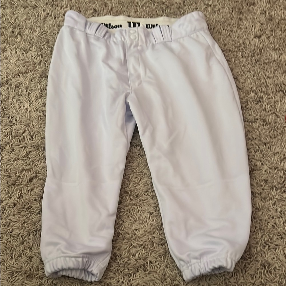 Wilson White Sweatpants Relaxed Fit Joggers
